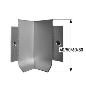 Innenecke für Aluminiumsockelleisten Aluminium eloxiert, 30 x 30 mm