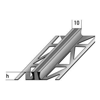 JOKA Dehnungsfugenprofil mit Silikoneinlage grau, Aluminium natur