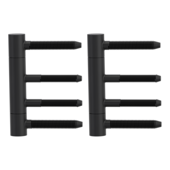 Türbänder schwarz RAL 9005 matt als Set für ein Türelement
