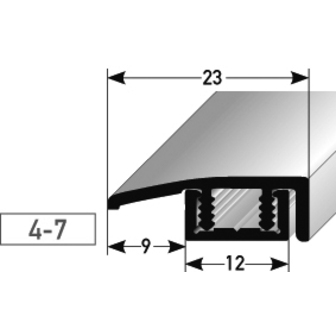Abschlussprofil Mini APL-Klick zum Klicken, für Höhen 4 - 7 mm SB-Pack