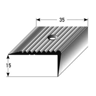 Treppenkante Messing 15 x 35 mm Messing poliert, gebohrt   SB-Pack
